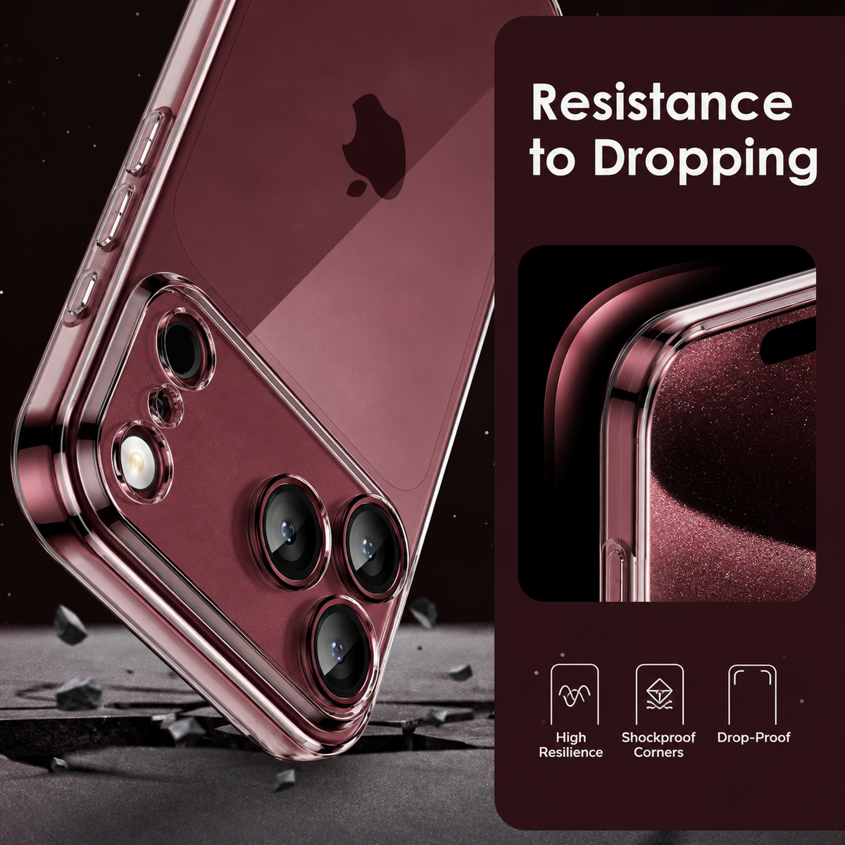 Fundas para iPhone 17 transparentes, suaves, de TPU y flexibles