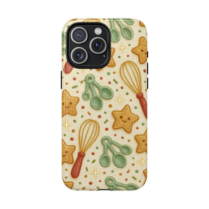 Baking Holiday iPhone Case — Cute Whisk & Cookie Pattern | compatible with MagSafe