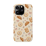 Slanke iPhone-hoes — knus bak- en teddybeerpatroon (recept, hert, knopen)