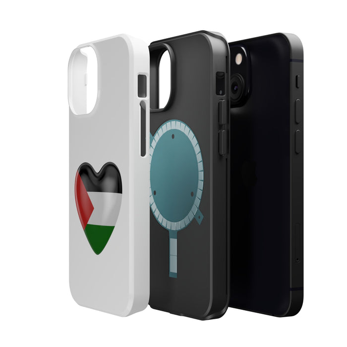 MagSafe Tough Cases with Palestinian flag in heart shape