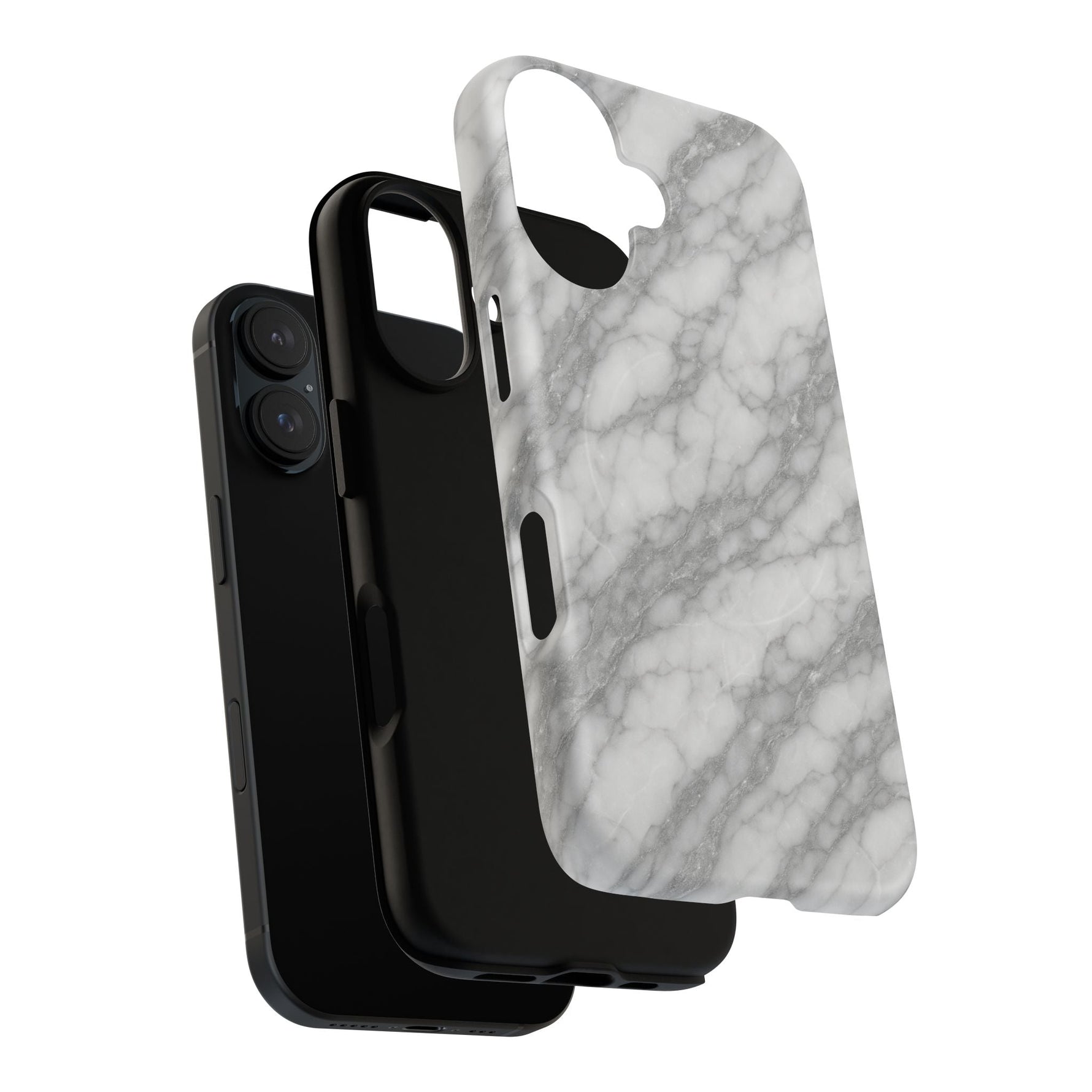 Silver Mist Marble iPhone Case with MagSafe  Shamo's