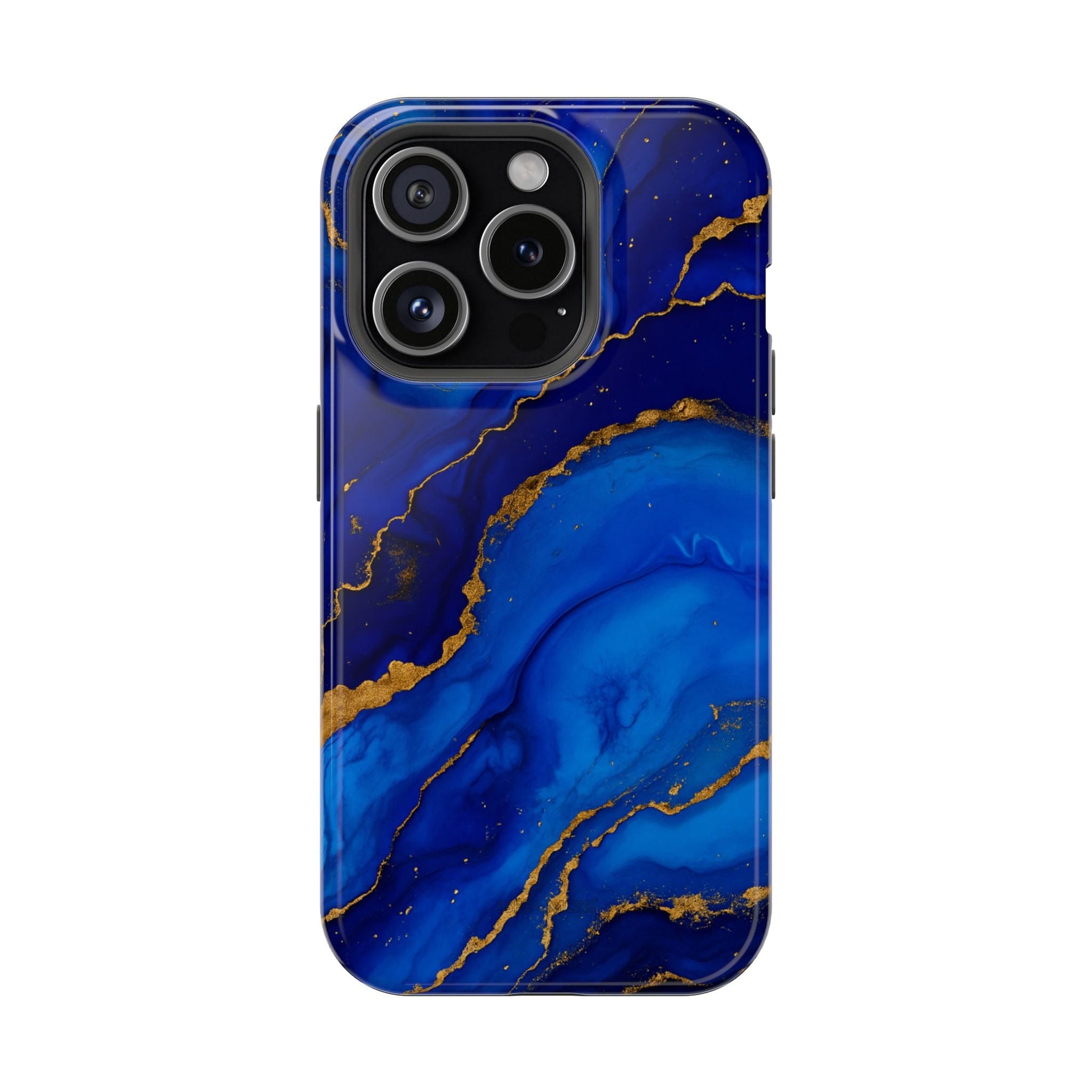 Blue Gold Marble Phone Case  Shamo's iPhone 15 Pro / Glossy / Without gift packaging