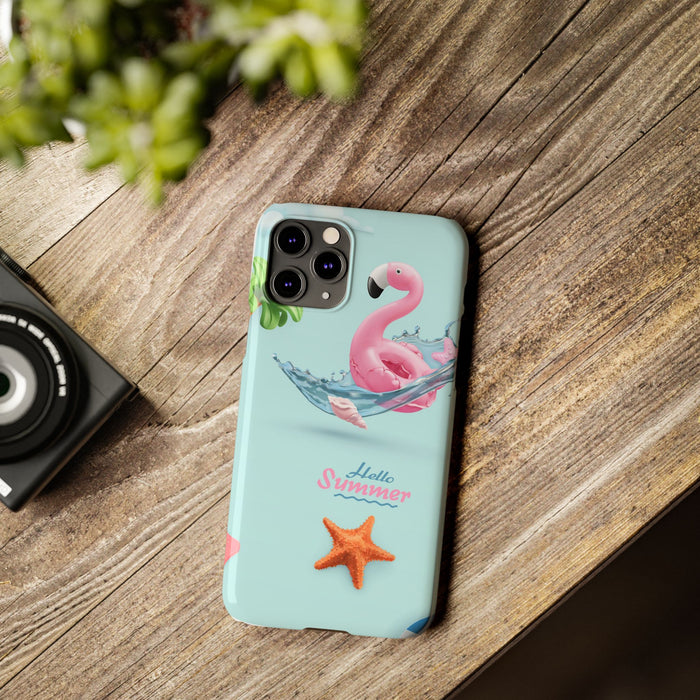 Slim Phone Cases with Hello Summer design