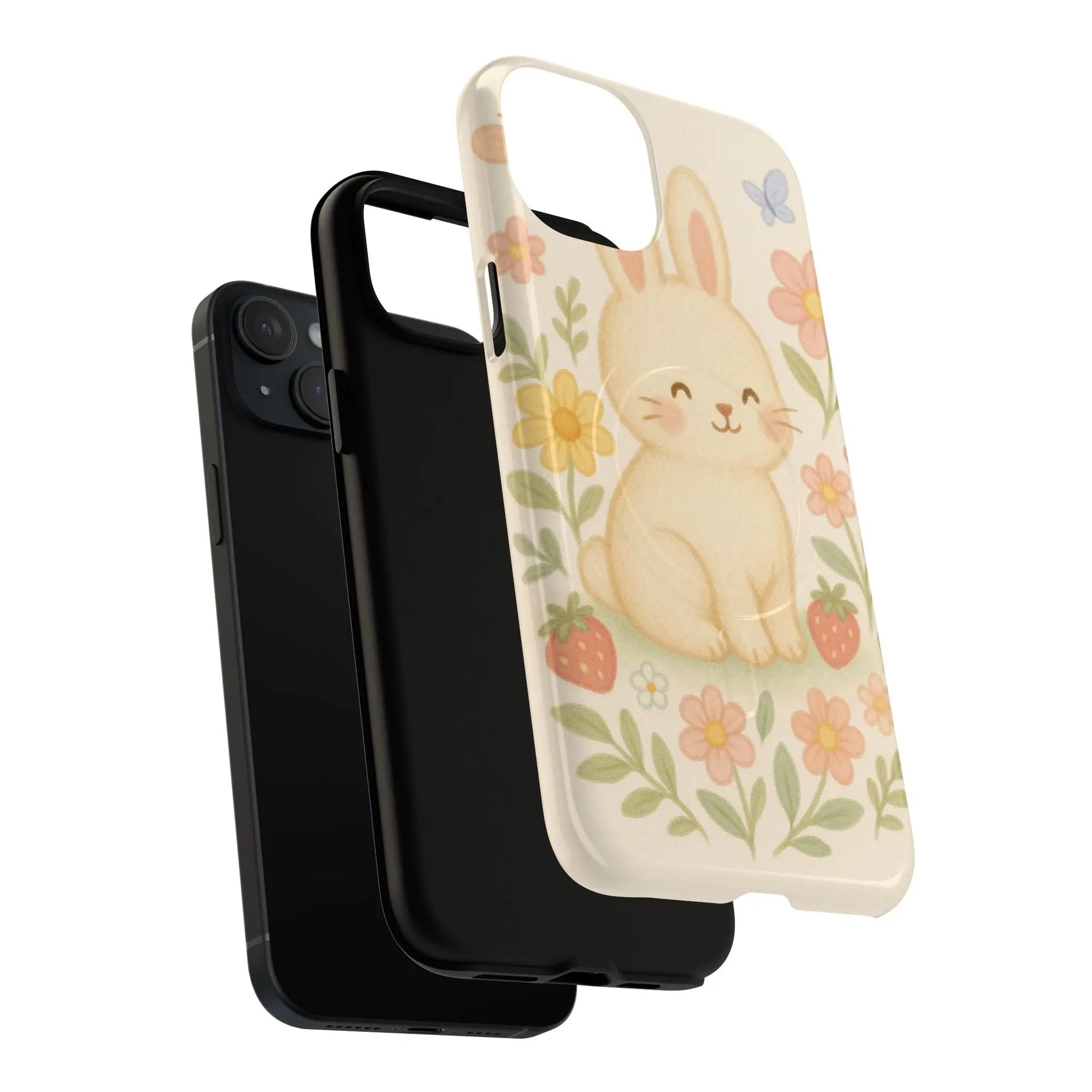 Fluffy Bunny Garden iPhone Case with MagSafe - Shamo's