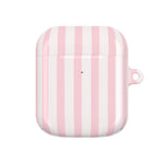 Pink Striped AirPod Case — Pastel Candy Stripe Protective Cover