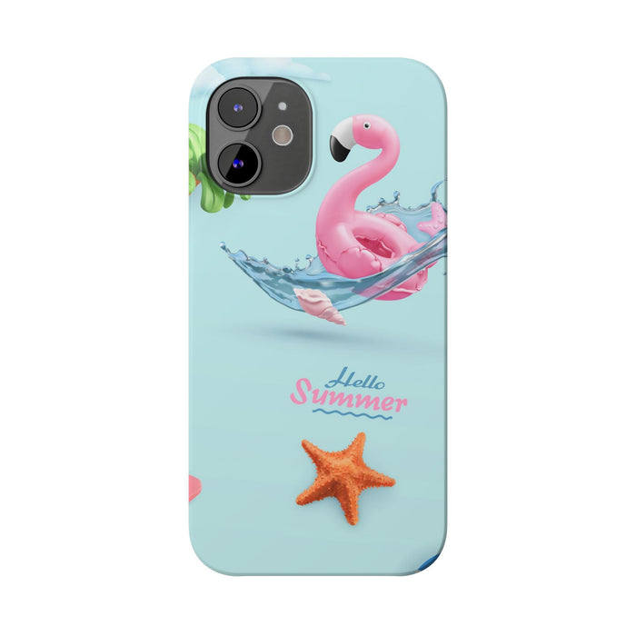 Slim Phone Cases with Hello Summer design