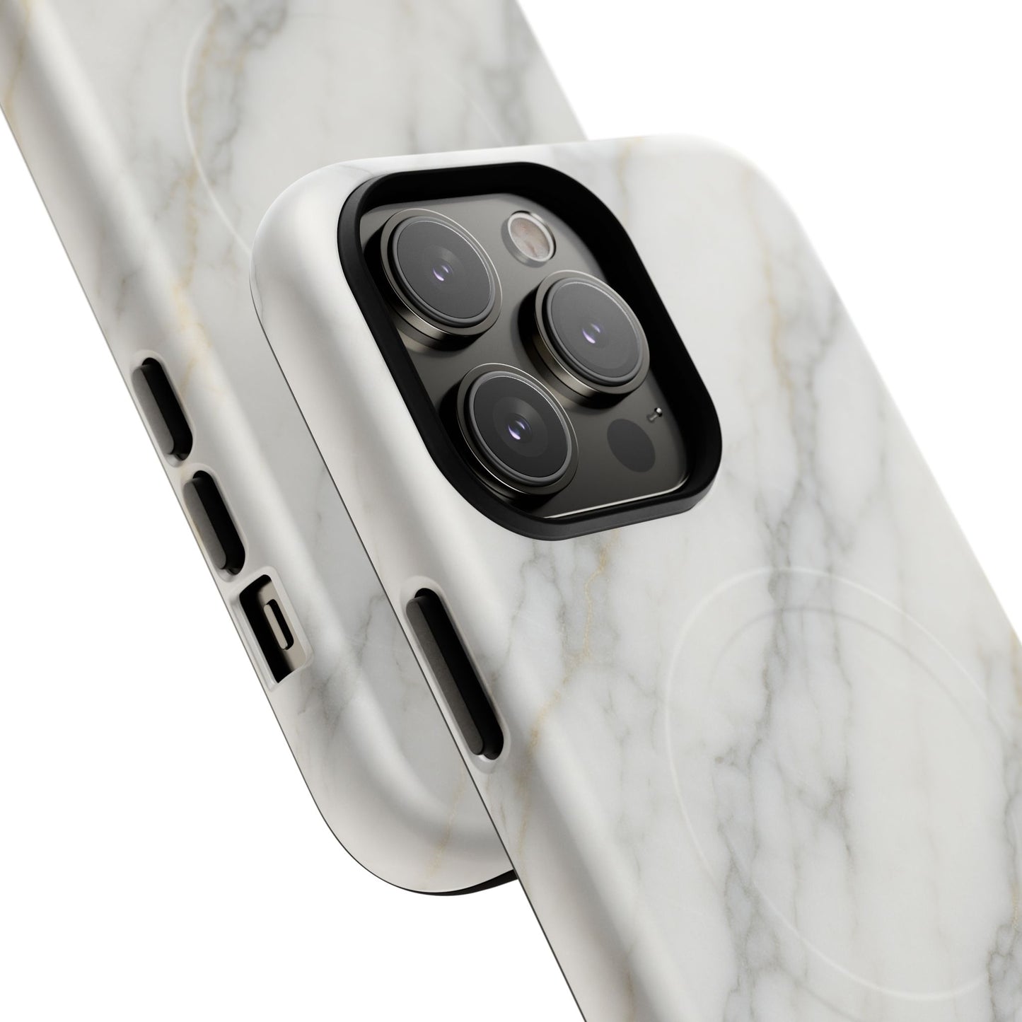 Classic White Marble iPhone Case with MagSafe