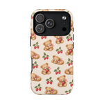 Teddy Berry Cozy Strawberry Pattern iPhone Case with MagSafe