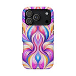 Colorful Abstract Swirl Magnetic Impact iPhone Case | MagSafe