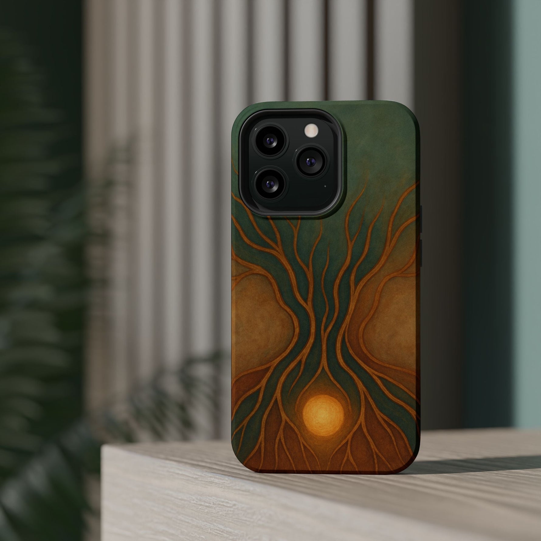 Abstract Tree of Life Design Golden Origin iPhone Case | MagSafe Compatible  Shamo's