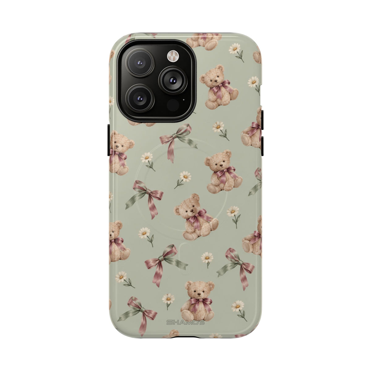 Funda para iPhone con lazo y osito de peluche con MagSafe