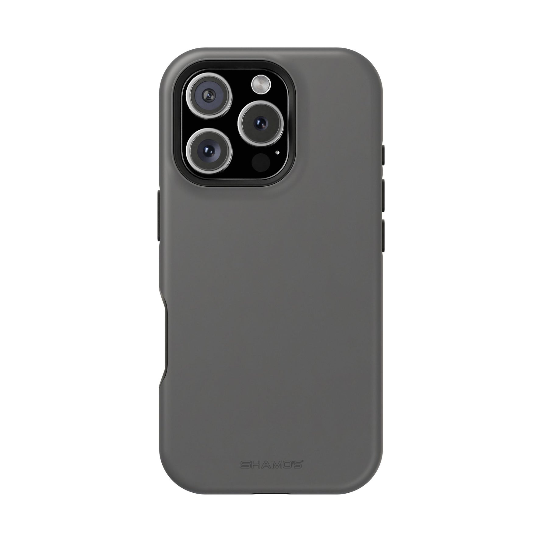 Charcoal Ink Black Solid Color Impact-Resistant iPhone Case | Slim Shockproof Magsafe-Compatible