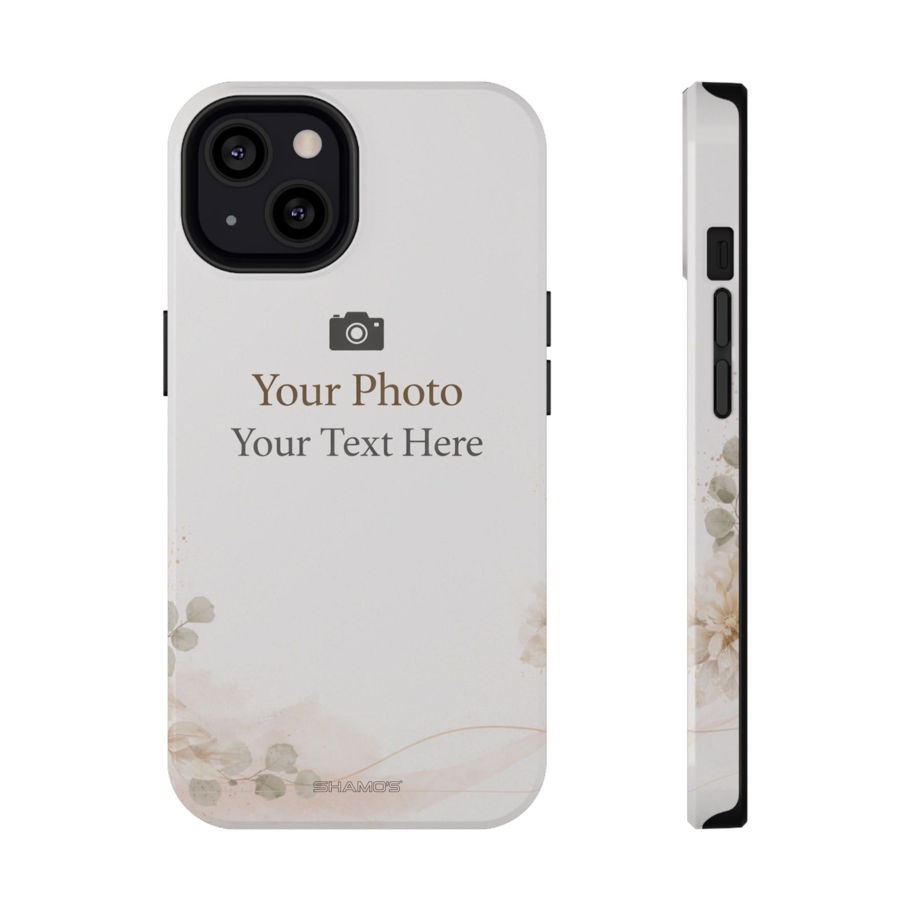 Personalizable Impact-Resistant Phone Case — Add Photo & Text - iPhone 13 / Glossy / Without gift packaging - Shamo's