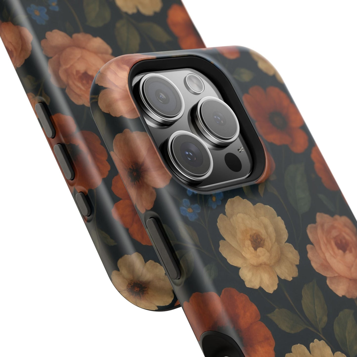 Floral Vintage Rose Magnetic Impact iPhone Case with MagSafe  Shamo's