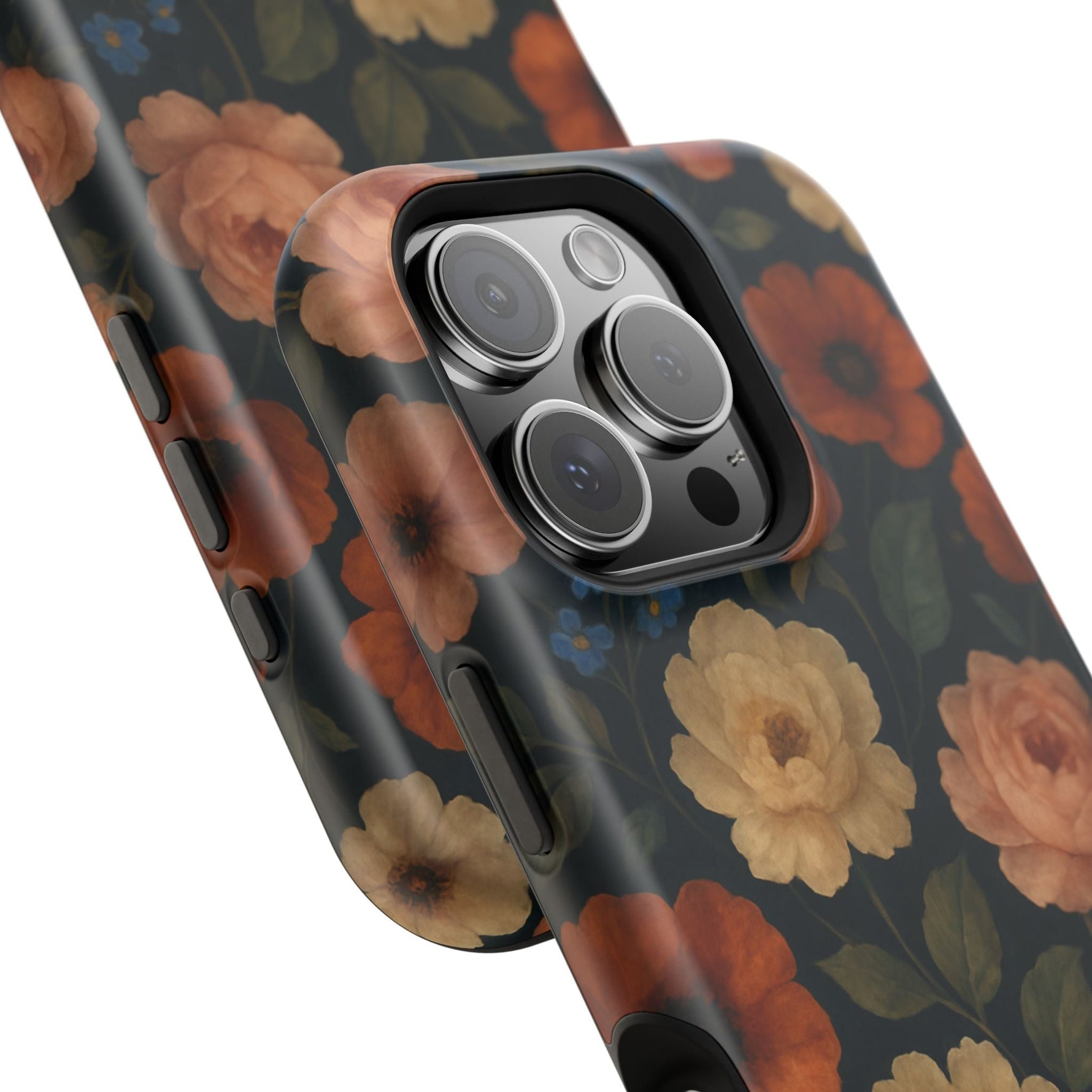 Floral Vintage Rose Magnetic Impact iPhone Case with MagSafe  Shamo's