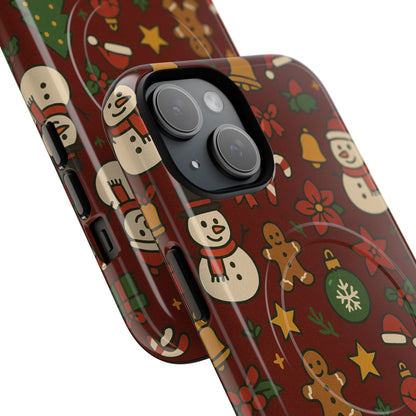Snowman & Gingerbread Tough iPhone Case (MagSafe compatible)
