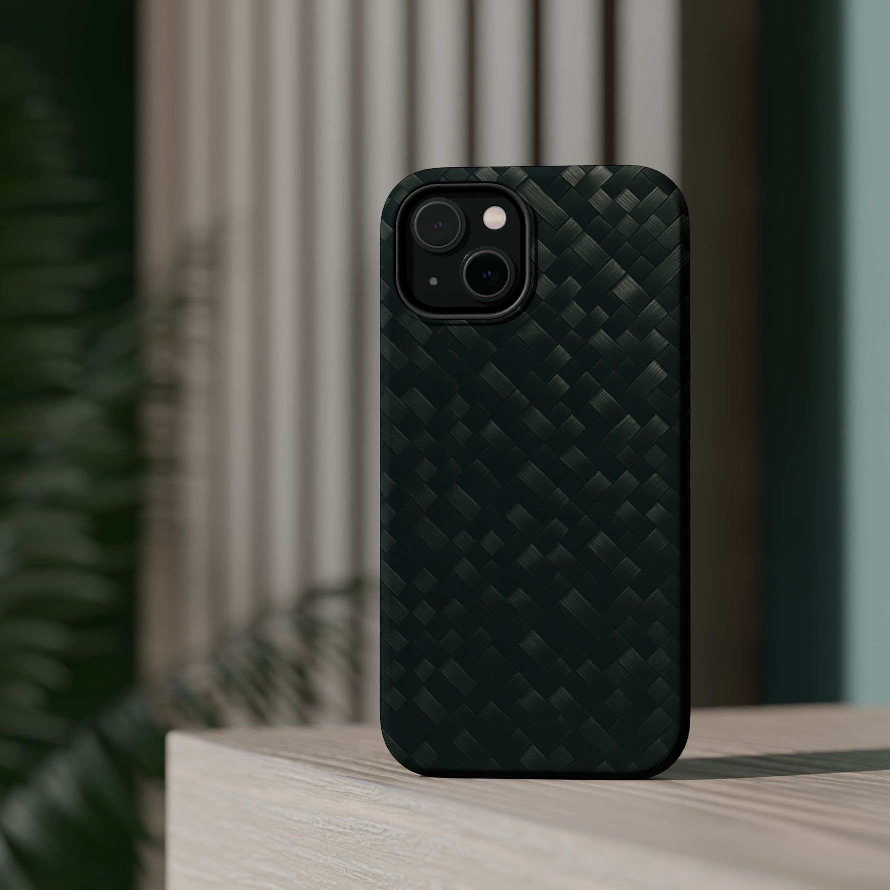 Dark Carbon Fiber Texture Magnetic Impact-Resistant iPhone Case | MagSafe compatible  Shamo's