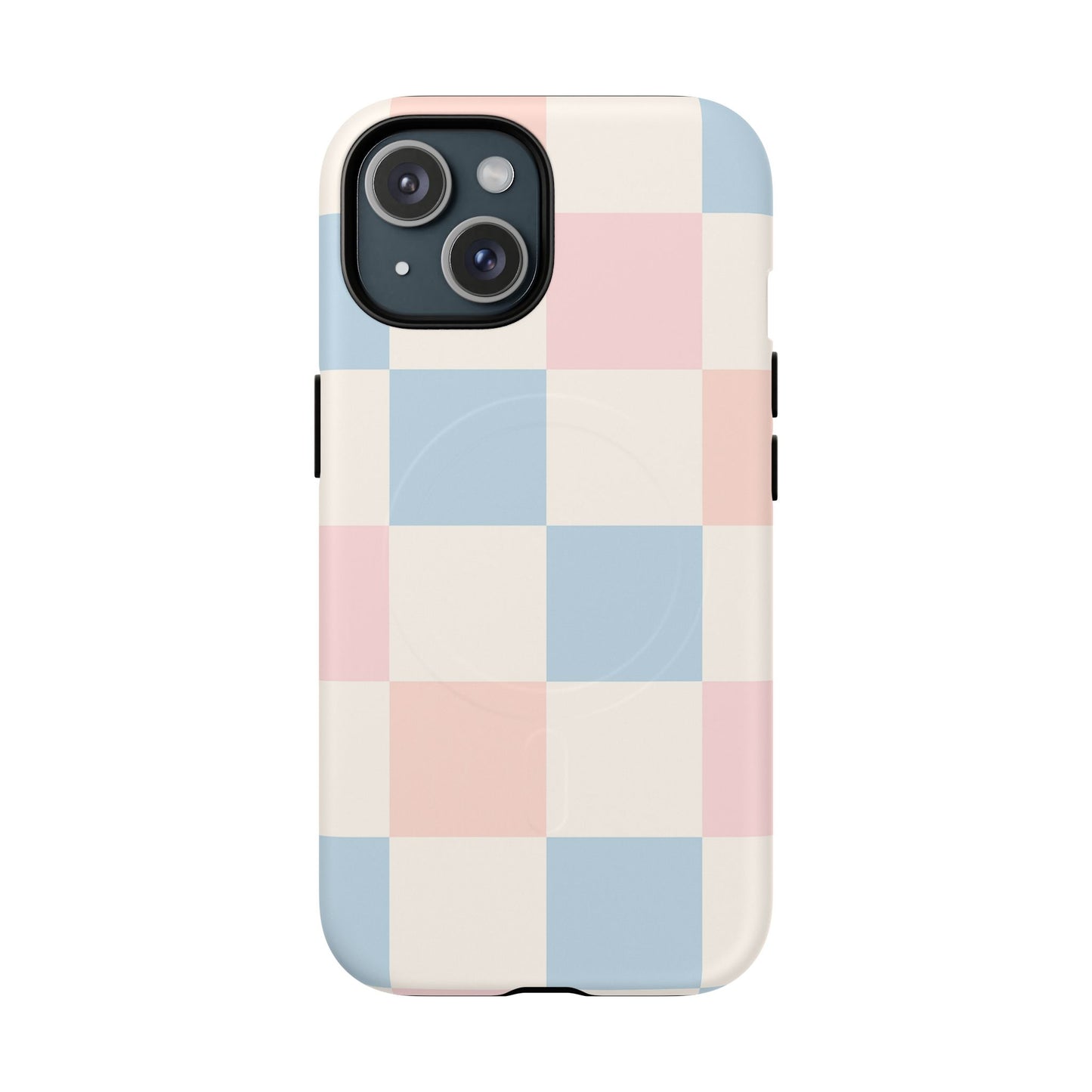 Pastel Checkerboard Pattern iPhone Cases - MagSafe