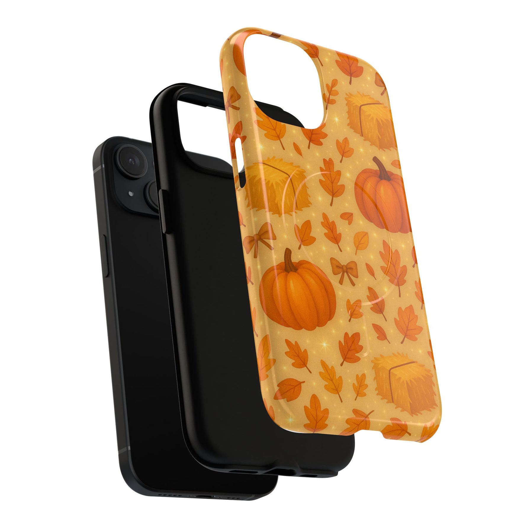 Autumn Harvest iPhone Case — Pumpkin & Haystack Fall with MagSafe - Shamo's