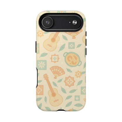 Spain hand-drawn Floral Summer Beach Vibes iPhone Case with MagSafe