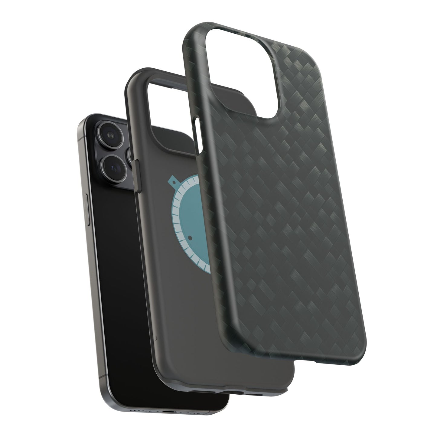 Dark Carbon Fiber Texture Magnetic Impact-Resistant iPhone Case | MagSafe compatible  Shamo's