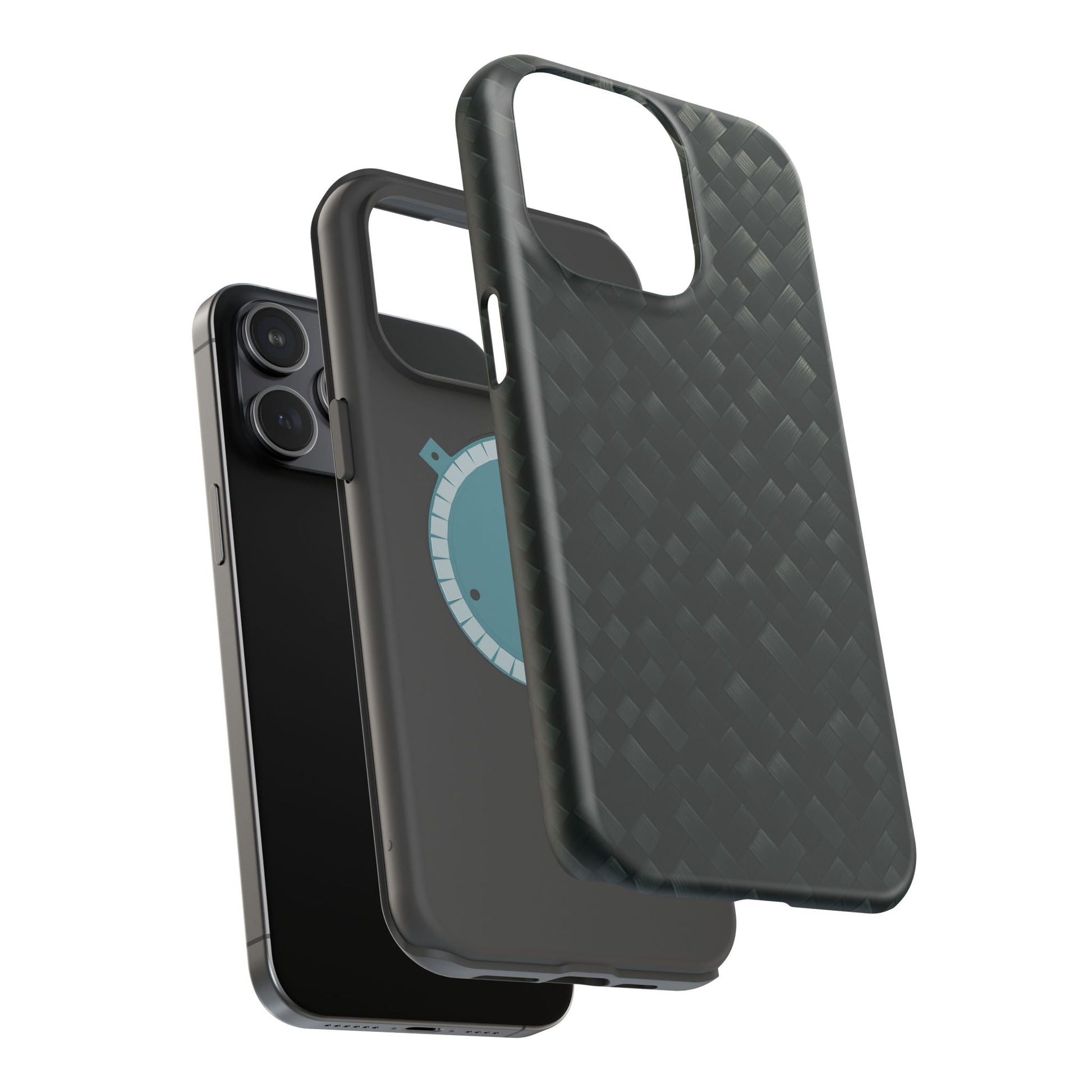Dark Carbon Fiber Texture Magnetic Impact-Resistant iPhone Case | MagSafe compatible  Shamo's