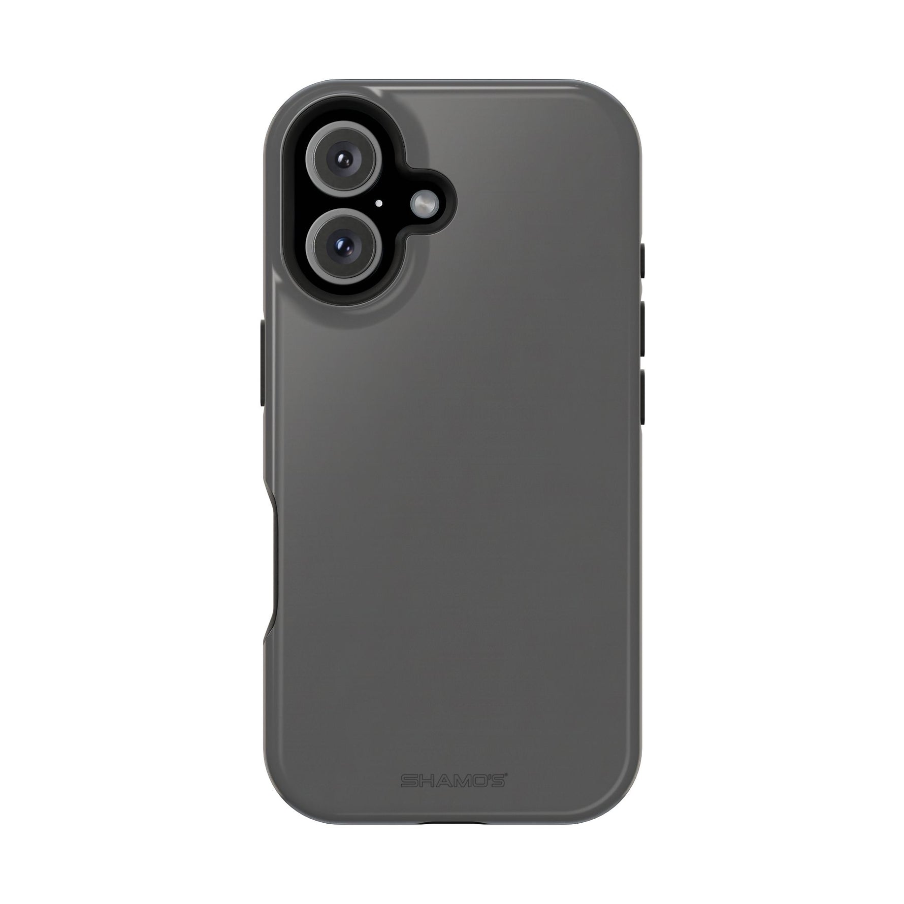 Charcoal Ink Black Solid Color Impact-Resistant iPhone Case | Slim Shockproof Magsafe-Compatible