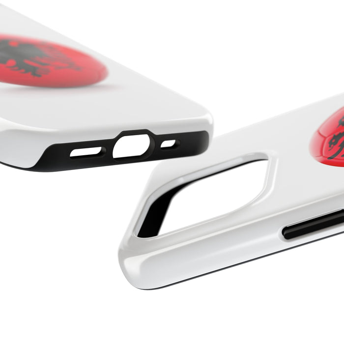Tough Phone Cases with Albanian soccer flag