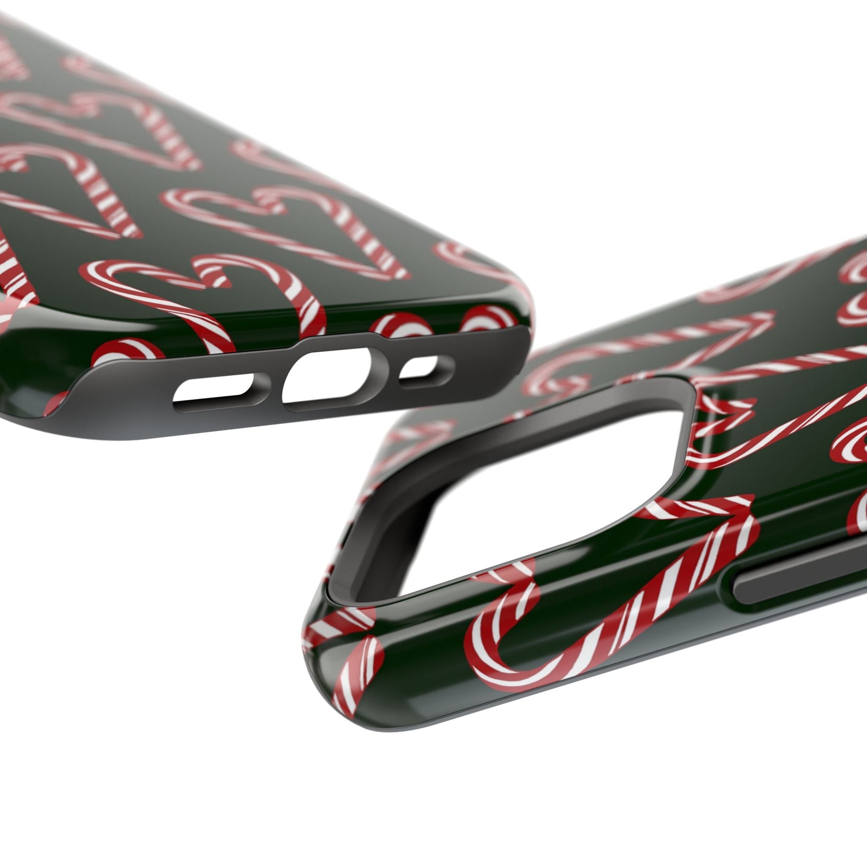 Candy Cane Heart MagSafe Impact-Resistant iPhone Case  Shamo's