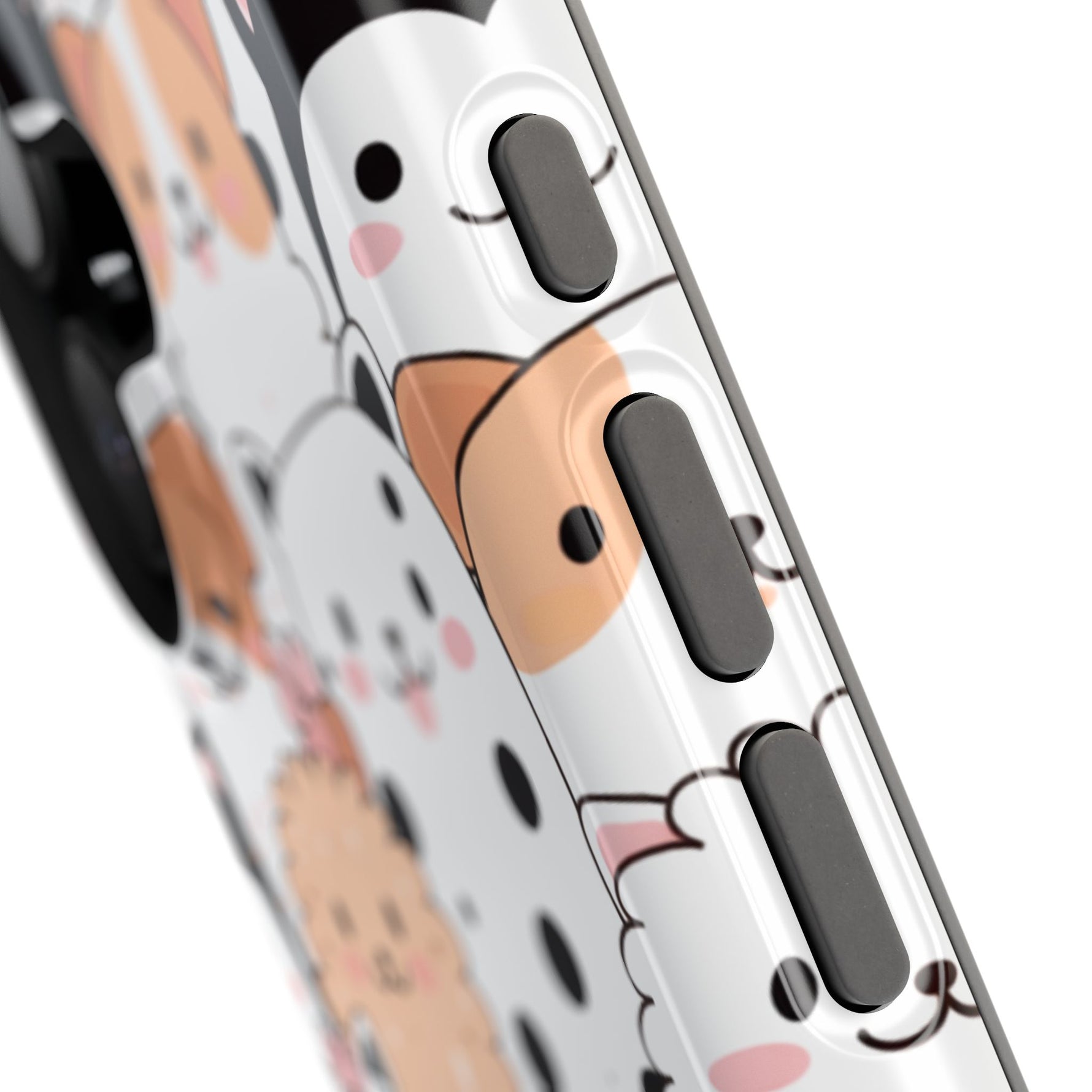 Cute Cartoon Cats & Puppies Phone Case with MagSafe Compatibility