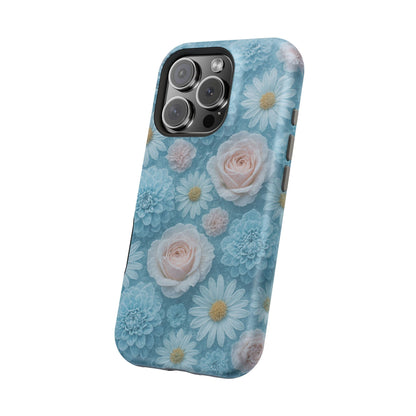 Frozen Floral Rose & Daisy Impact iPhone Case | MagSafe compatible  Shamo's