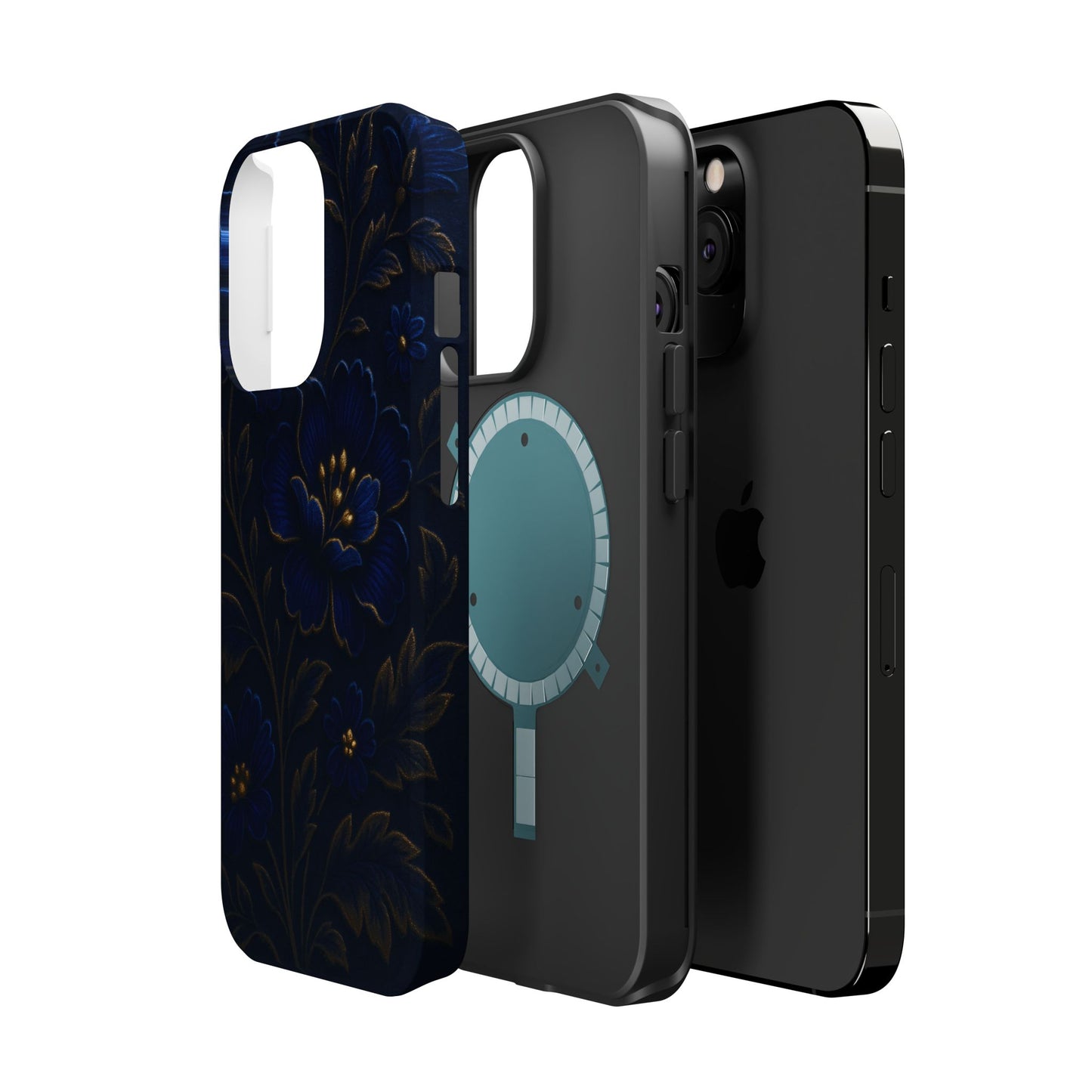 3D Velvet Night Flower iPhone Case | MagSafe
