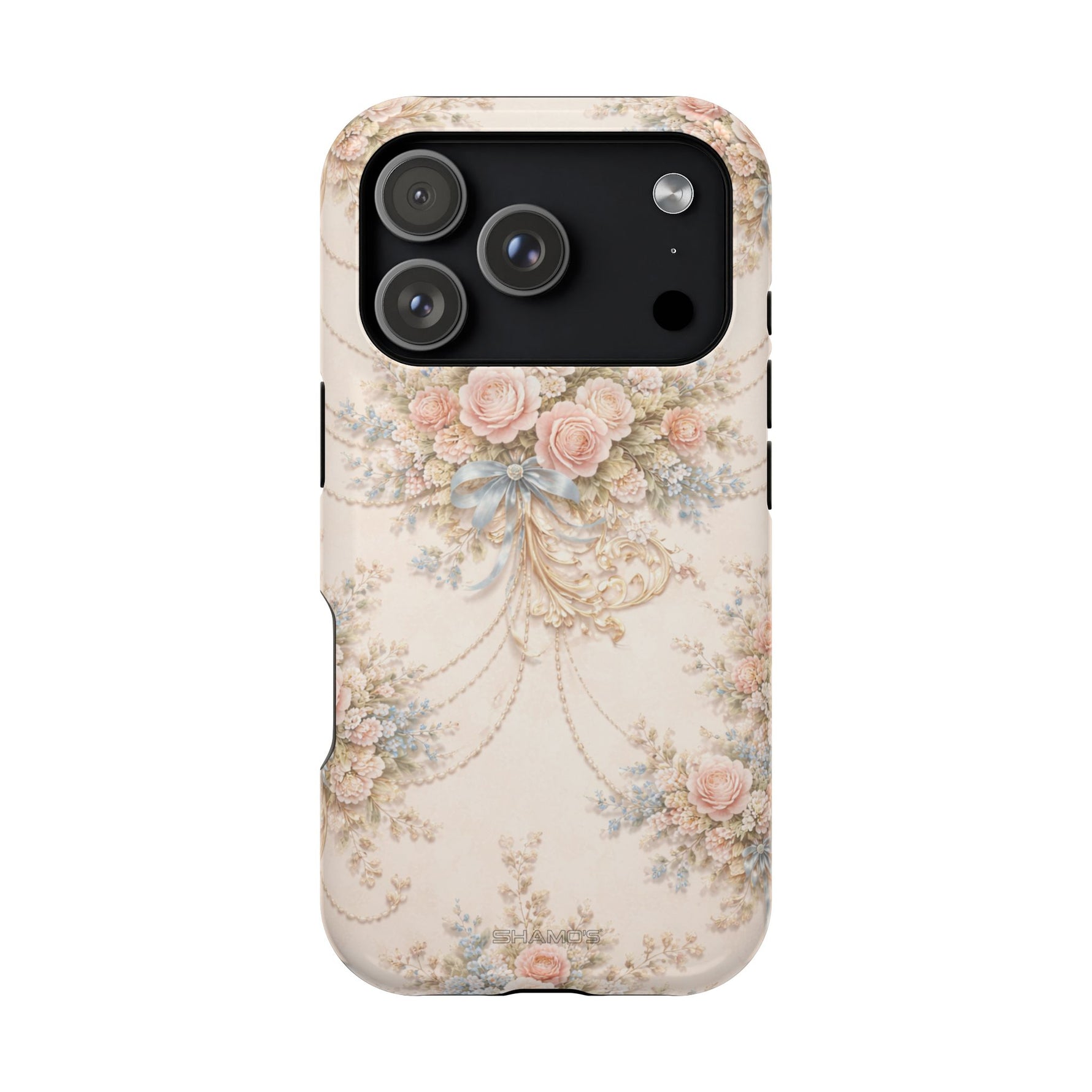 Floral Vintage Rose Phone Case, MagSafe Impact-Resistant - iPhone 17 Pro / Glossy - Shamo's