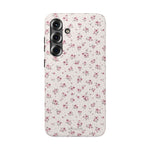 Rosebud Floral Tough iPhone Case | Pink Vintage Flower Protective Cover