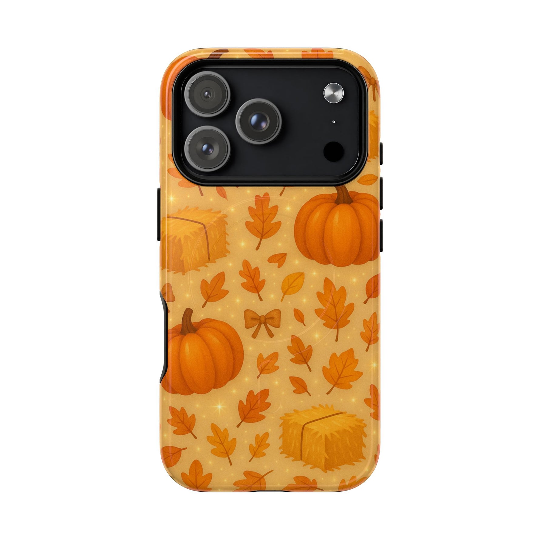 Autumn Harvest iPhone Case — Pumpkin & Haystack Fall with MagSafe - Shamo's