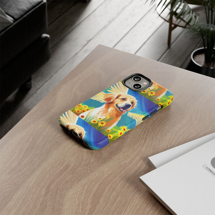 Tough Cases Golden Retriever with Wings Phone case