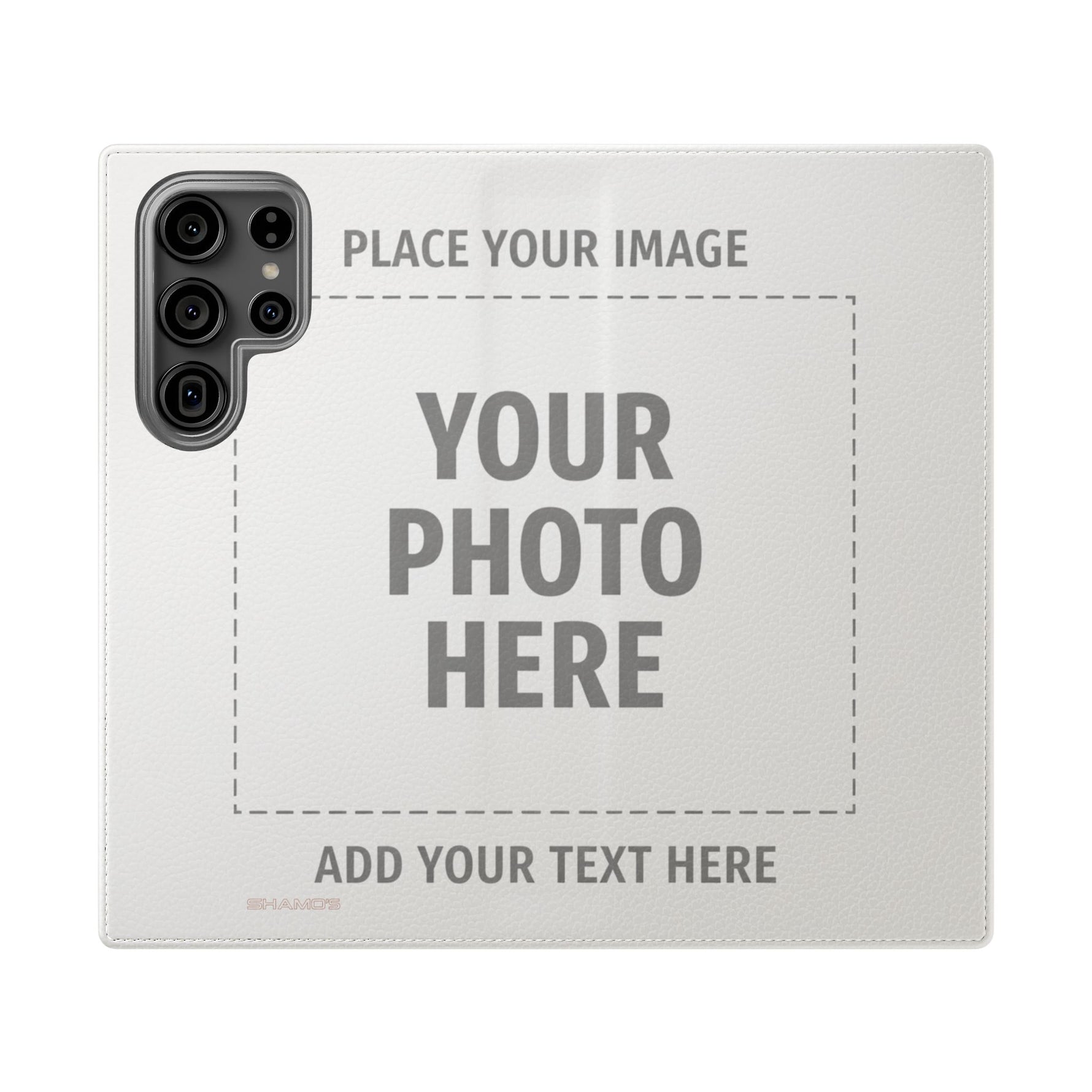 Personalized Flip Wallet Phone Case – Custom Photo & Text Wallet Cover
