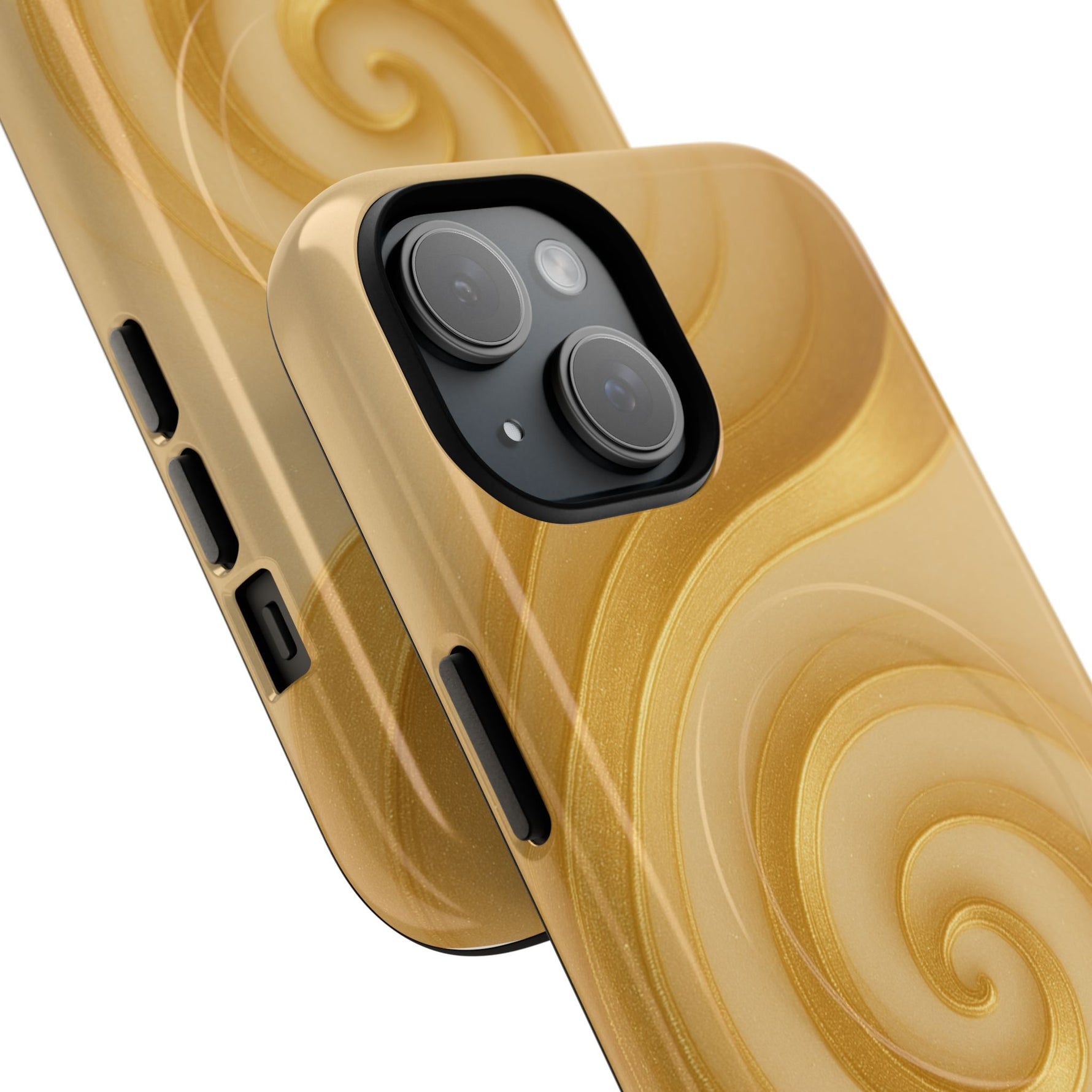 Luxury Series Swirl Gold iPhone Case compatible with MagSafe - Shamo's
