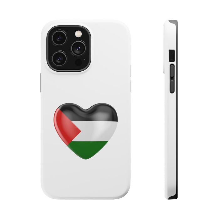 MagSafe Tough Cases with Palestinian flag in heart shape
