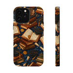 Vintage Books & Graduation Caps MagSafe Phone Case, Impact-Resistant Graduation Gift - iPhone 13 Pro Max / Matte - Shamo's