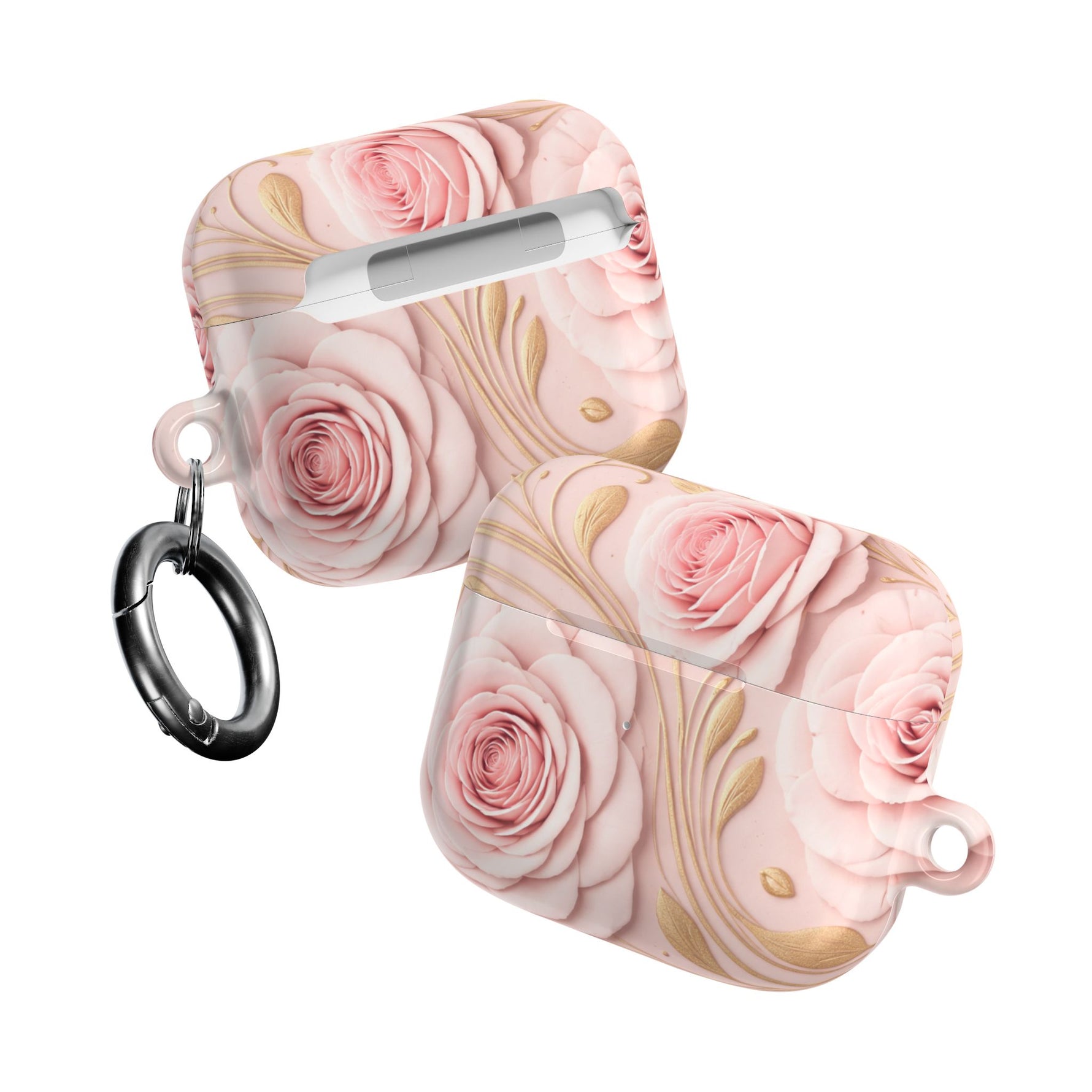 Rose Gold Floral AirPods Case