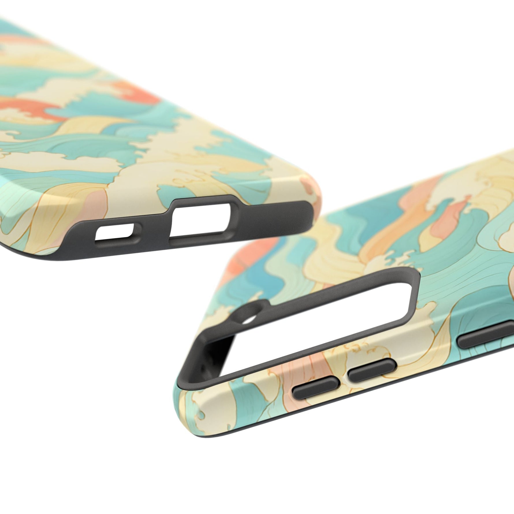 Ocean Wave Tough Phone Case — Pastel Retro Surf Pattern  Shamo's