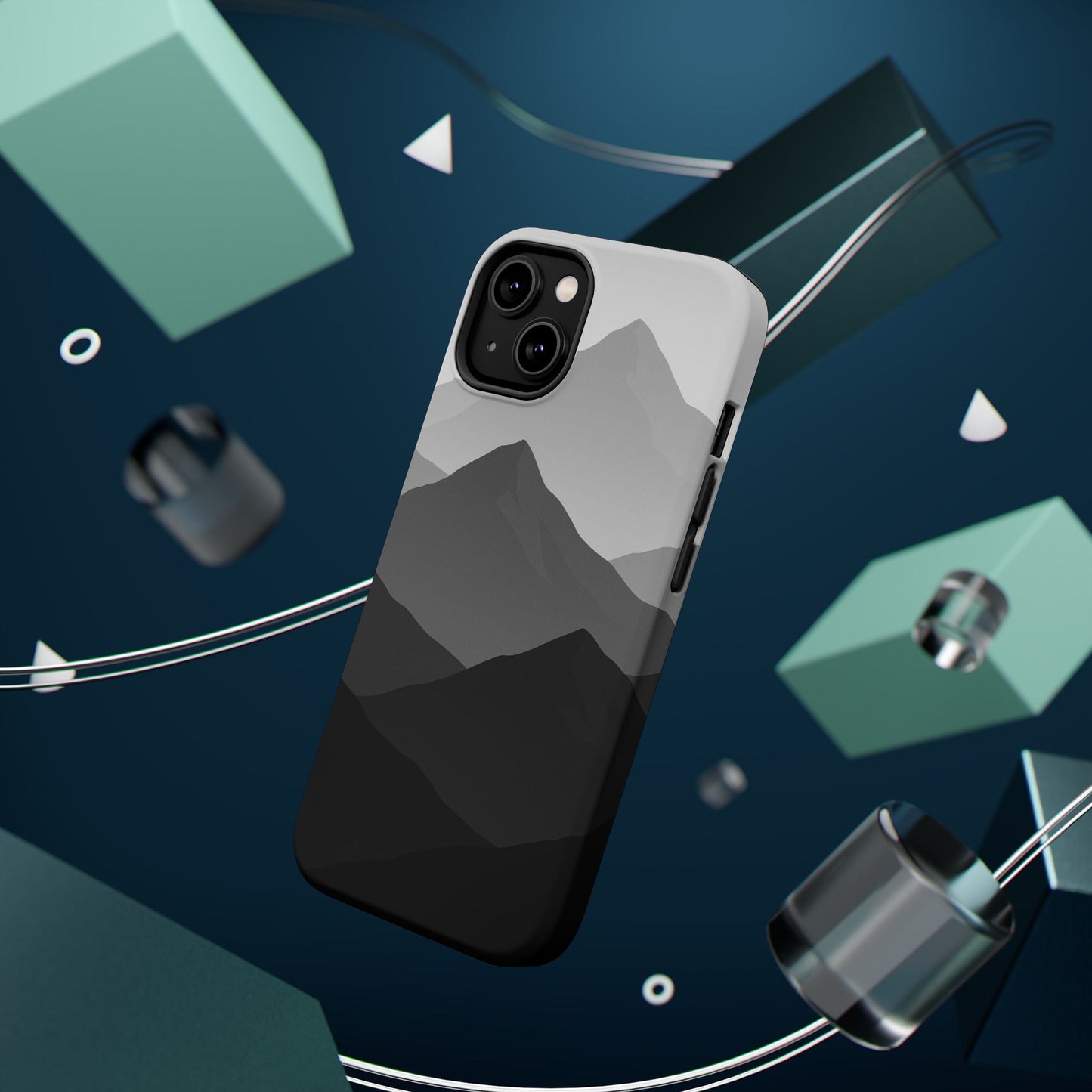 Monochrome Mountain Design iPhone Case | MagSafe  Shamo's
