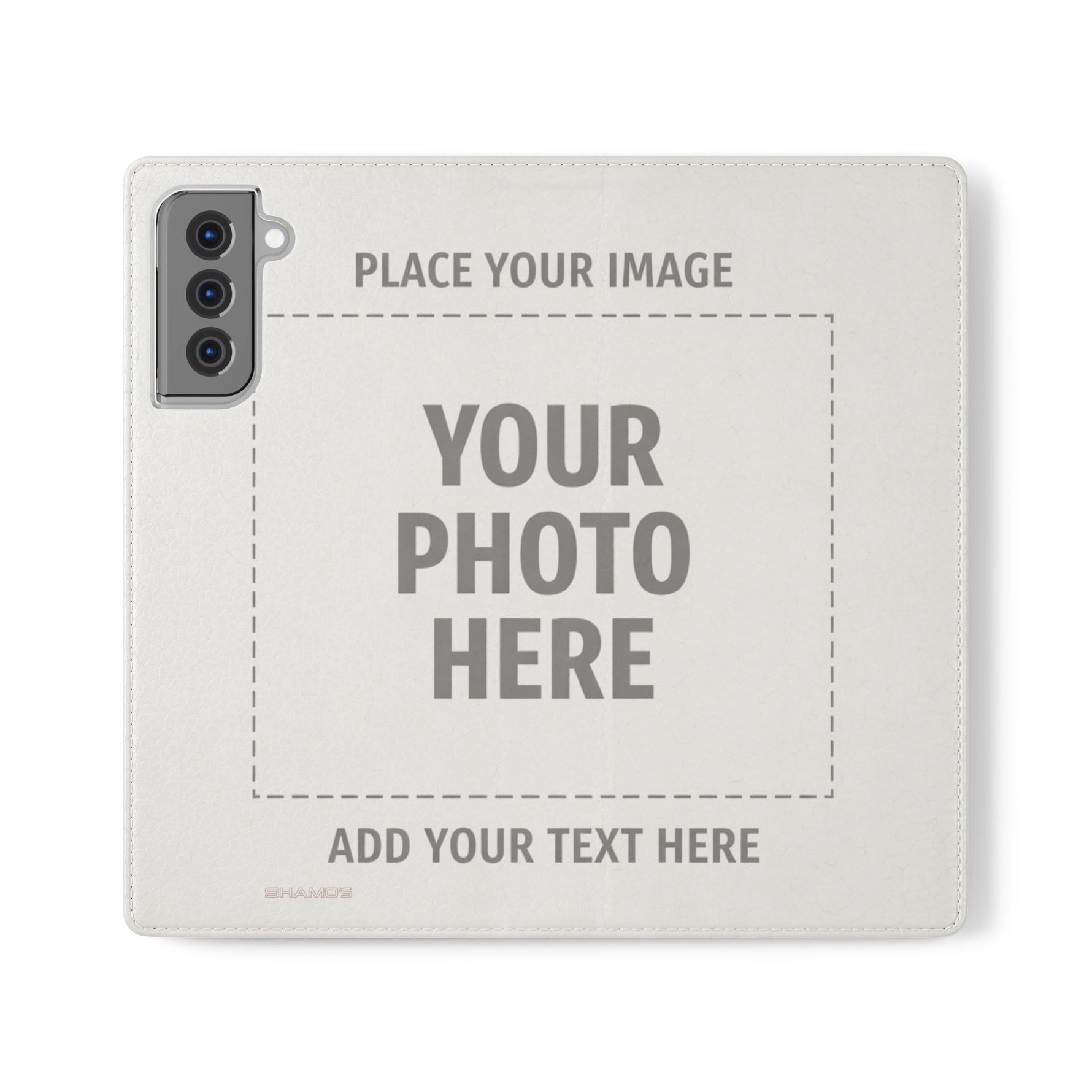 Personalized Flip Wallet Phone Case – Custom Photo & Text Wallet Cover