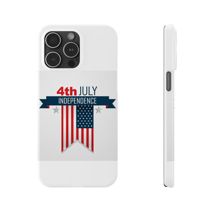 Slim Phone Cases with 4th of July writitng