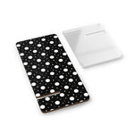 Polka Dot Phone Stand — Black & White Mobile Display Stand
