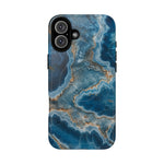 Blue Agate Marble iPhone Case —with MagSafe - Shamo's