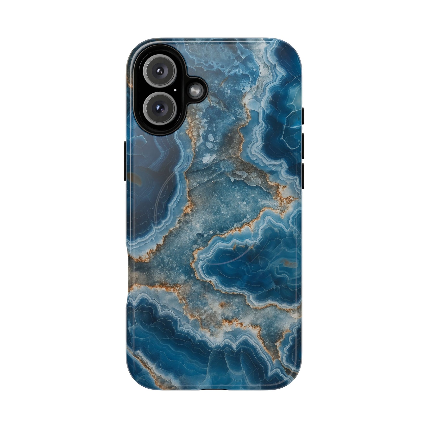 Blue Agate Marble iPhone Case —with MagSafe - Shamo's