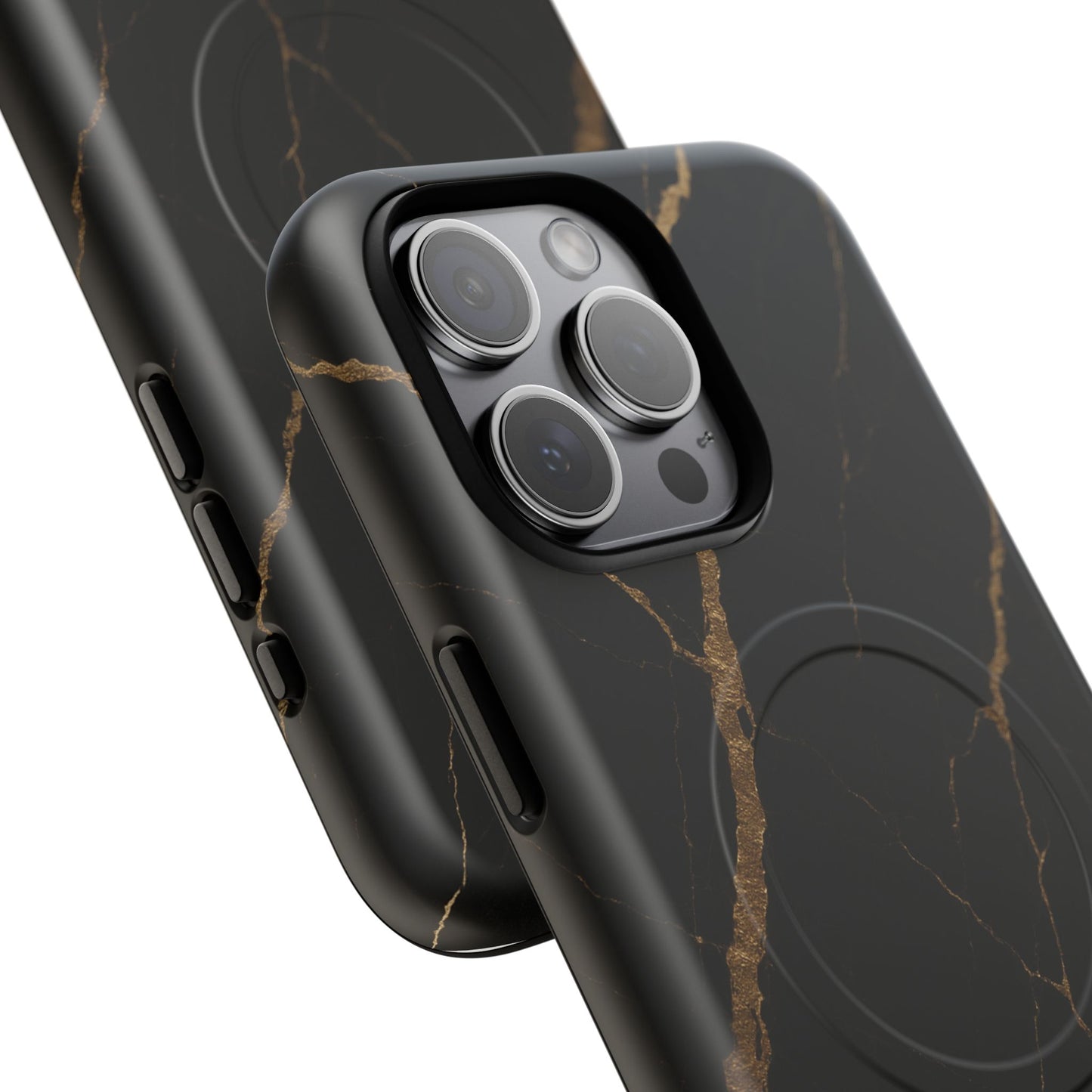 Black & Gold Marble iPhone Case with MagSafe - Shamo's