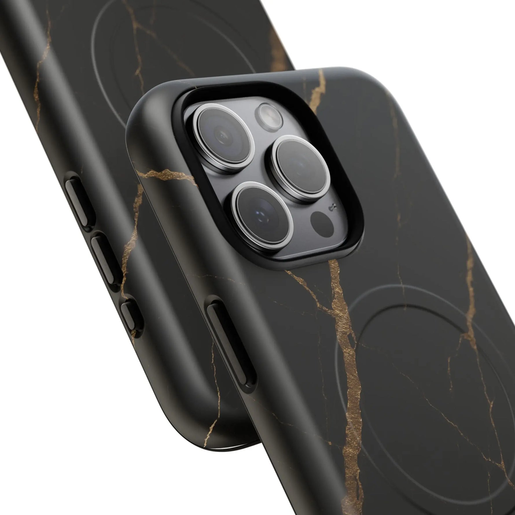 Black & Gold Marble iPhone Case with MagSafe - Shamo's